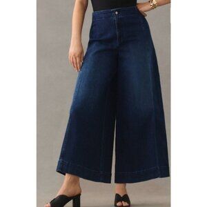 Maeve Anthropologie The Colette Jean High Rise size 28 extra wide dark wash